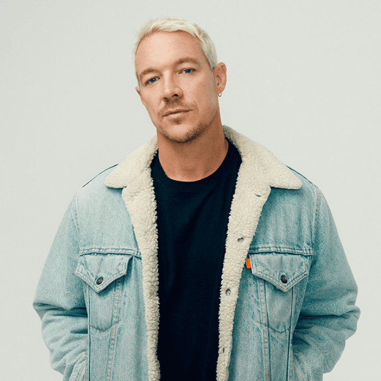 Artist portrait in a light denim sherpa jacket